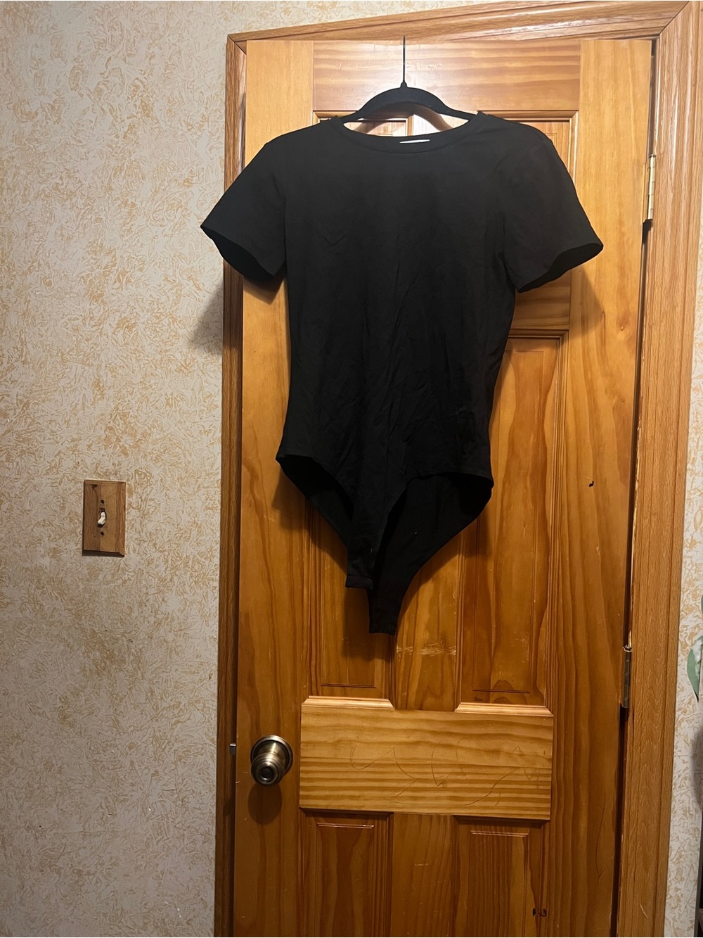 NWT Black Short-Sleeve Crewneck Bodysuit